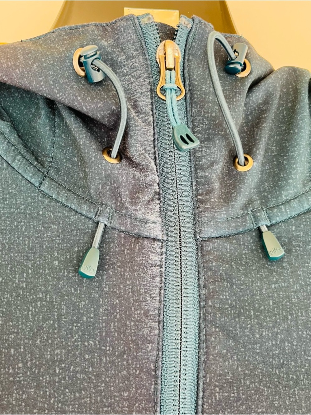 REI Men’s Large Softshell Hooded Jacket Blue Full Zip Lightweight Outdoor - Picture 7 of 15